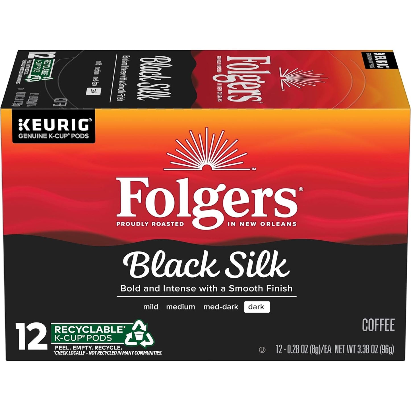Folgers-Black-Silk-Dark-Roast-Coffee,-12-Keurig-K-Cup-Pods-------2575