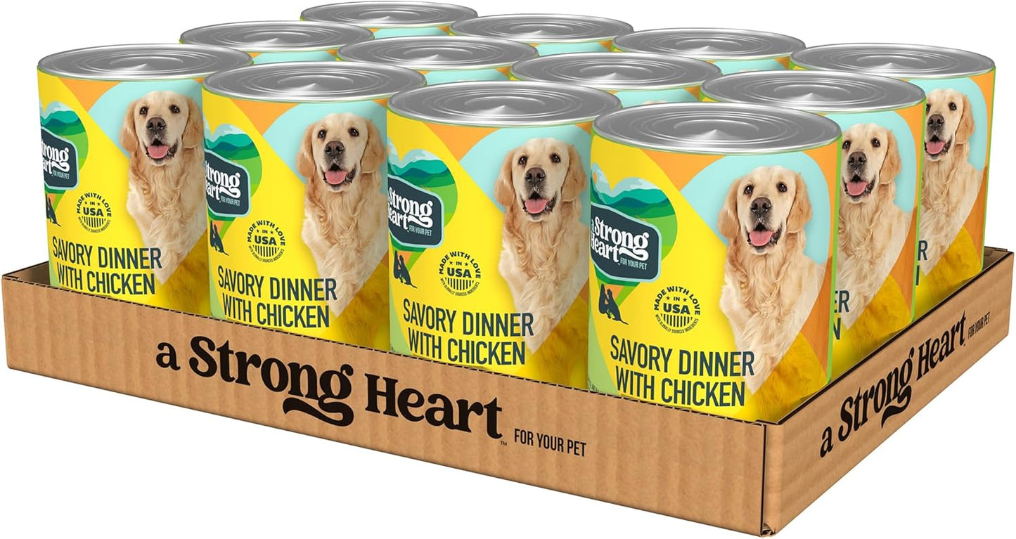 A-Strong-Heart-Wet-Dog-Food,-Savory-Dinner-with-Chicken---22-oz-1725