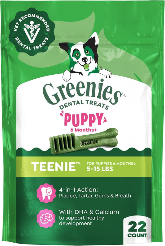 Greenies-Dog-Treats-Veterinarian-Recommended-Natural-Dental-Puppy-Treats-Teenie-Size,-6-Pack,-2737