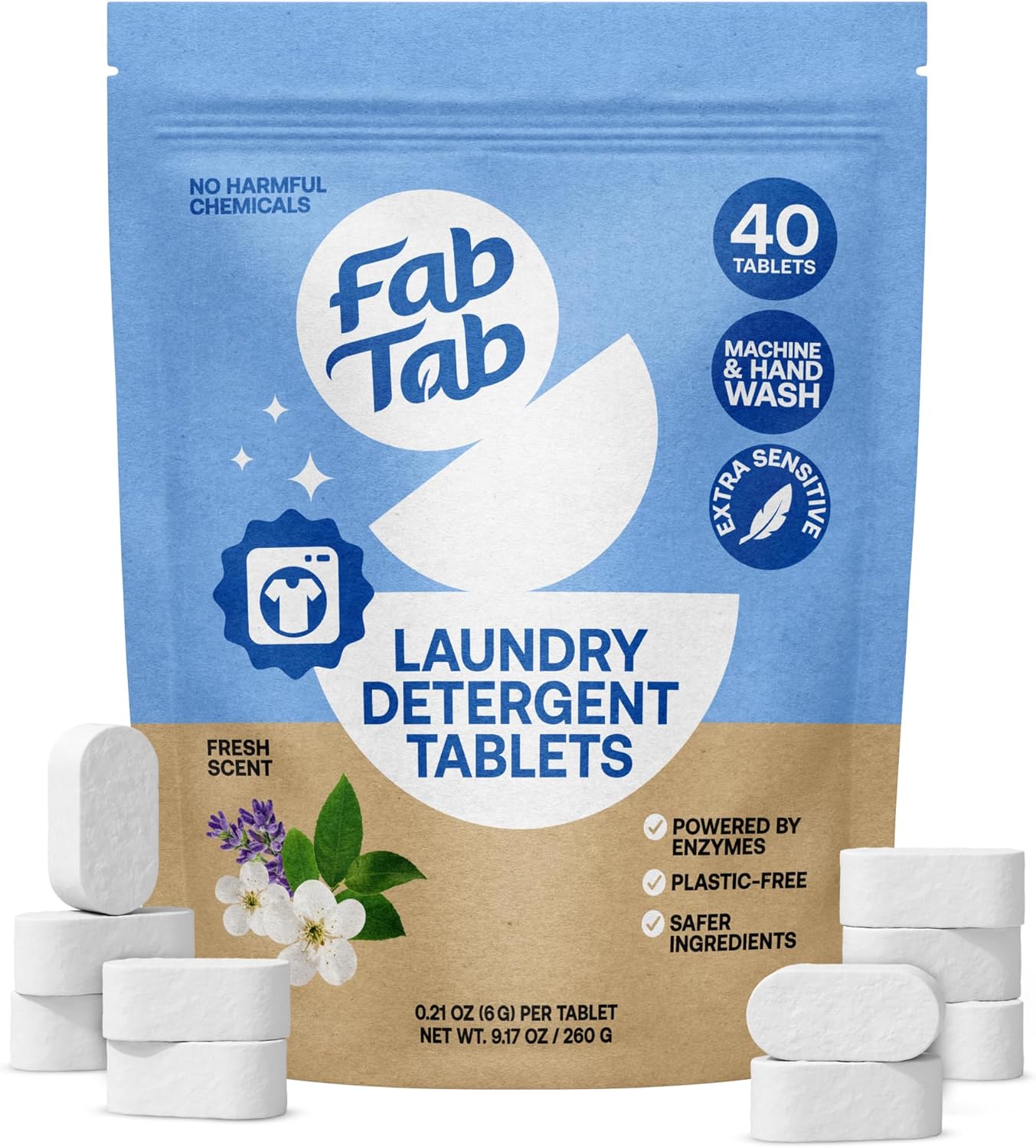 Fab-Tab-Laundry-Detergent-Tablets,-Clean-Ingredients,-Sensitive-Skin-Friendly,-Powerful-&-68