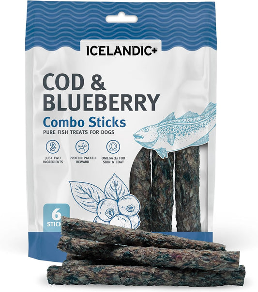 Icelandic+-Combo-Sticks:-Cod-&-Blueberry---2oz---Dog-Treats,-2-2405