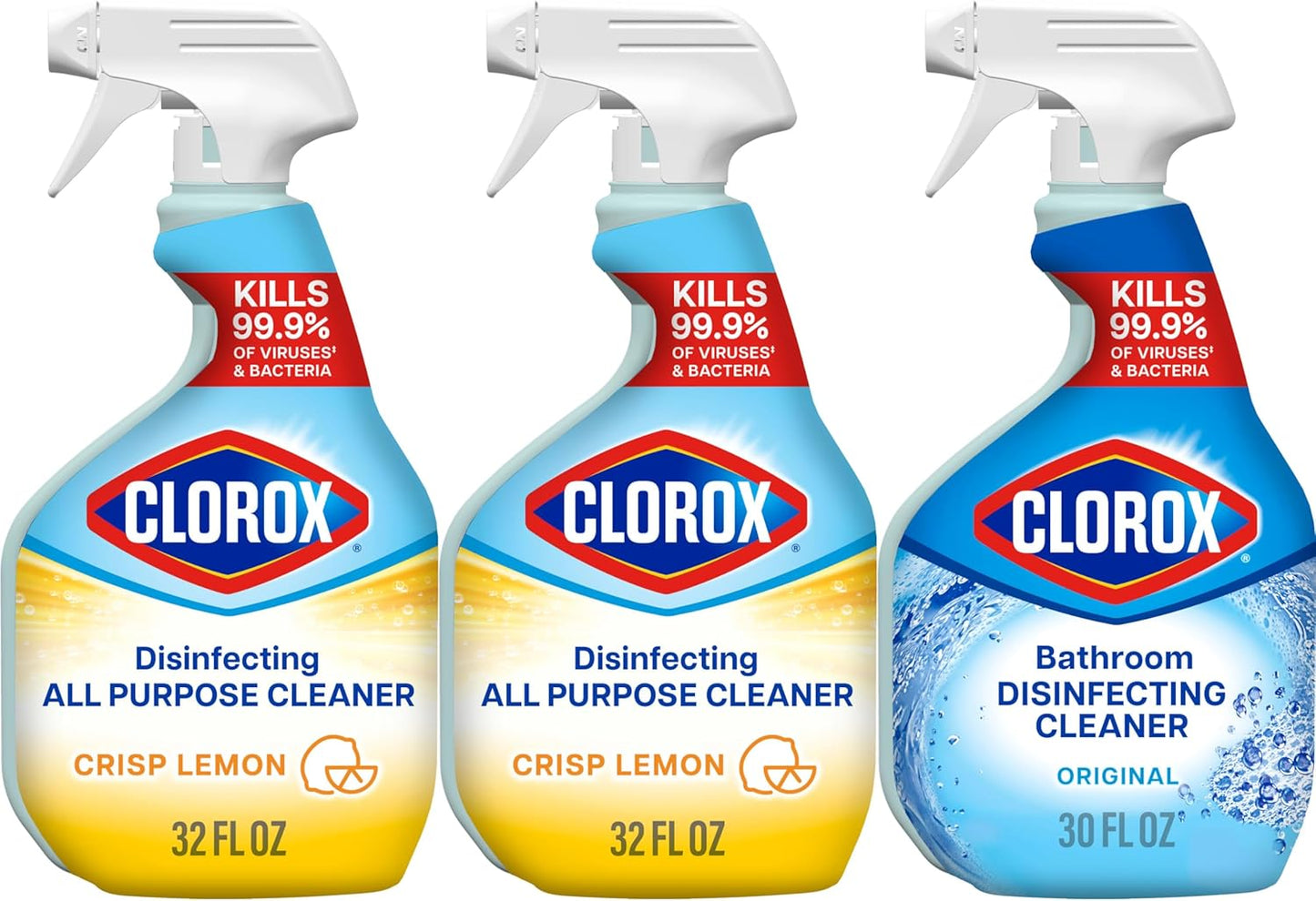 Clorox-Disinfecting-All-Purpose-Cleaner-32-Oz-and-Bathroom-Cleaner,-Household-Essentials,-30-Oz,-Pack-of-2122
