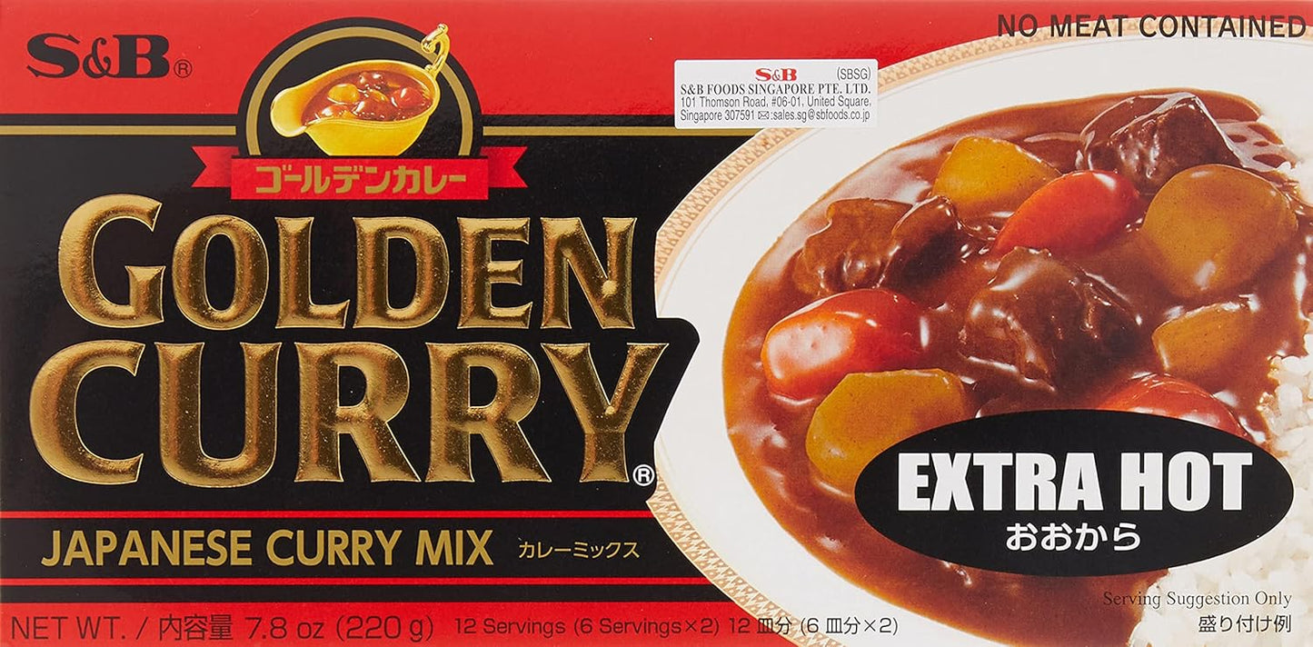 S&B-Golden-Curry-Sauce-Mix,-Extra-Hot,-7.8-Ounce-------1690