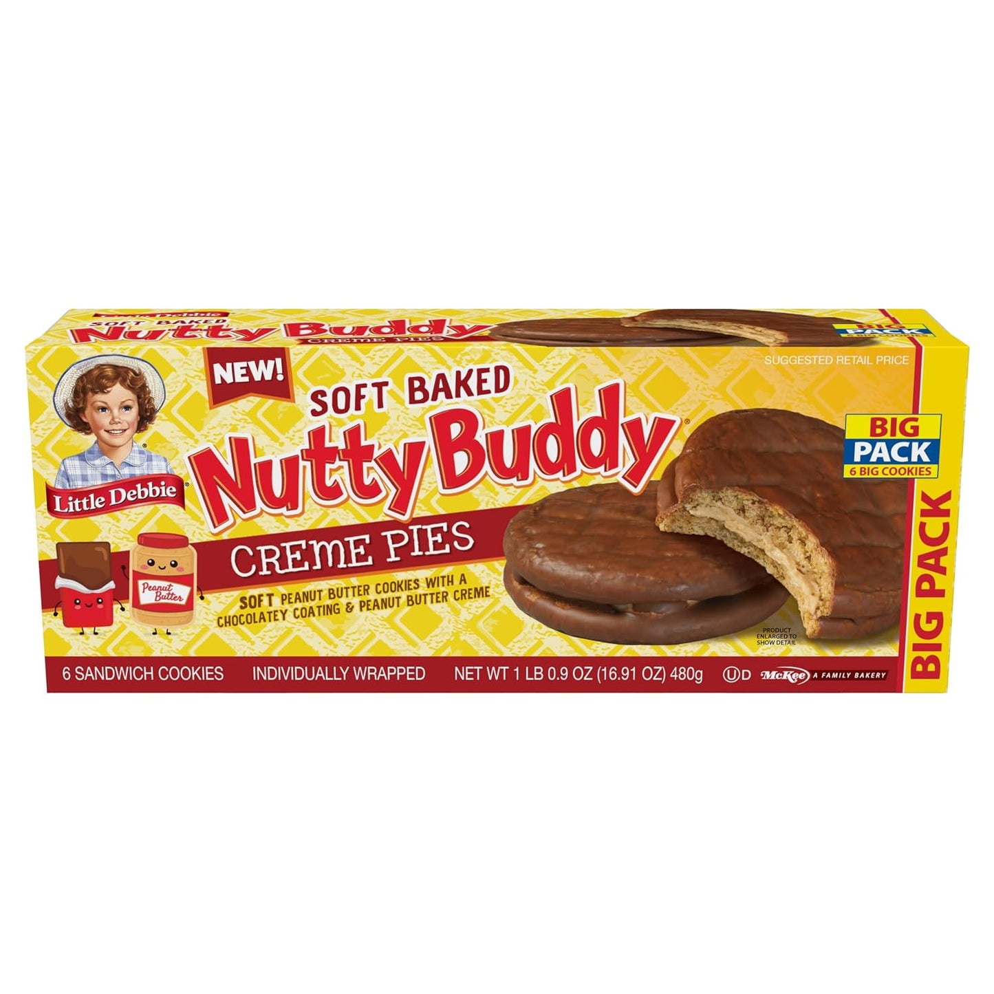 Little-Debbie-Nutty-Buddy-Creme-Pie-Big-Pack,-16.9-oz-Box------2033