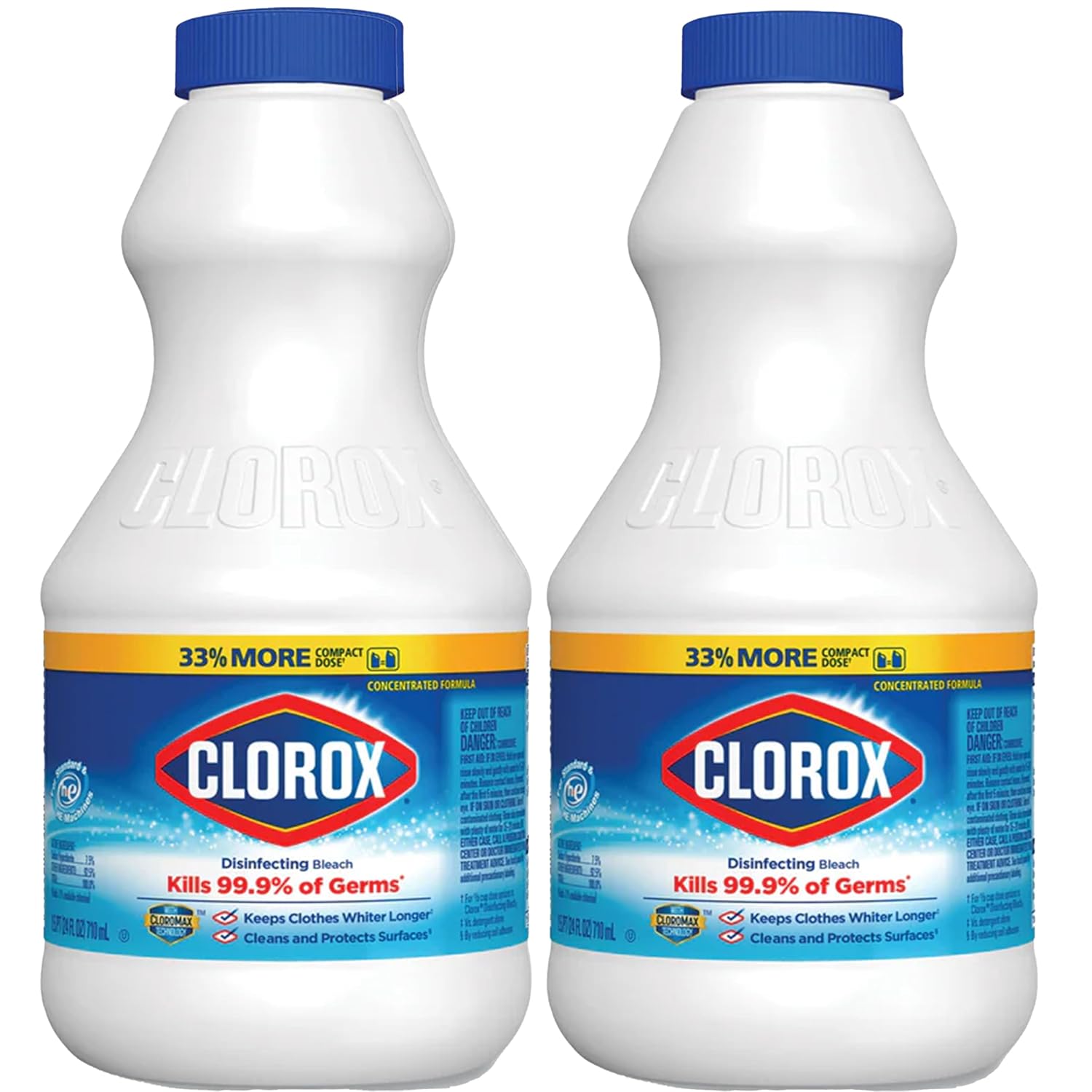 Clorox-Regular-Disinfecting-Bleach-Cleaner,-2-Pack-Concentrated-Liquid-Bleach,-Removes-Mold,-1601