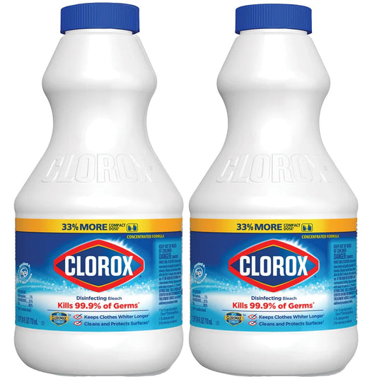 Clorox-Regular-Disinfecting-Bleach-Cleaner,-2-Pack-Concentrated-Liquid-Bleach,-Removes-Mold,-1601