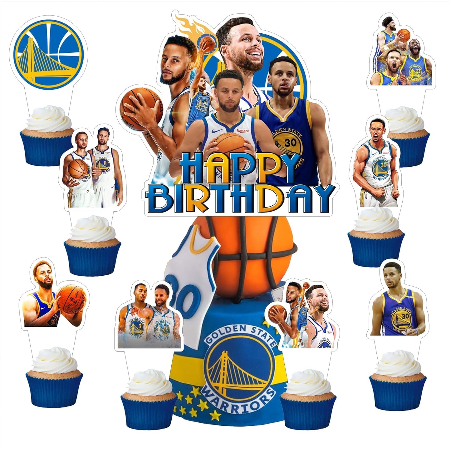 Generic-25Pcs-W-Basketball-Cupcake-Toppers-and-1723