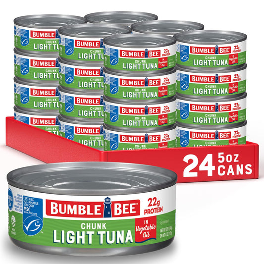 Bumble Bee Chunk Light Tuna In Oil, 5 oz Paquete de 24