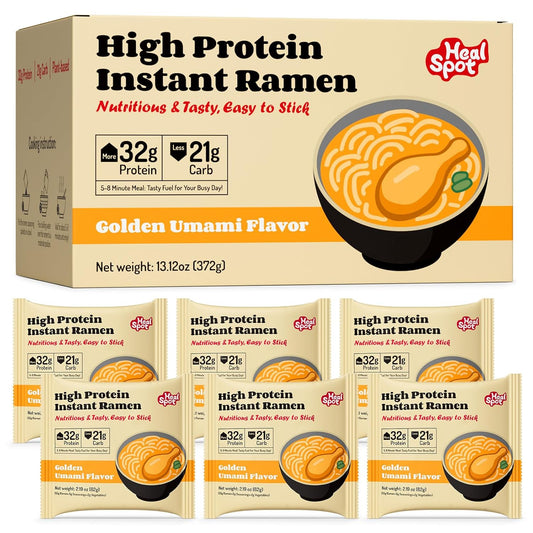 Healspot-Ramen-instantáneo-alto-en-proteínas,-paquete-de-6-caldos--de-538