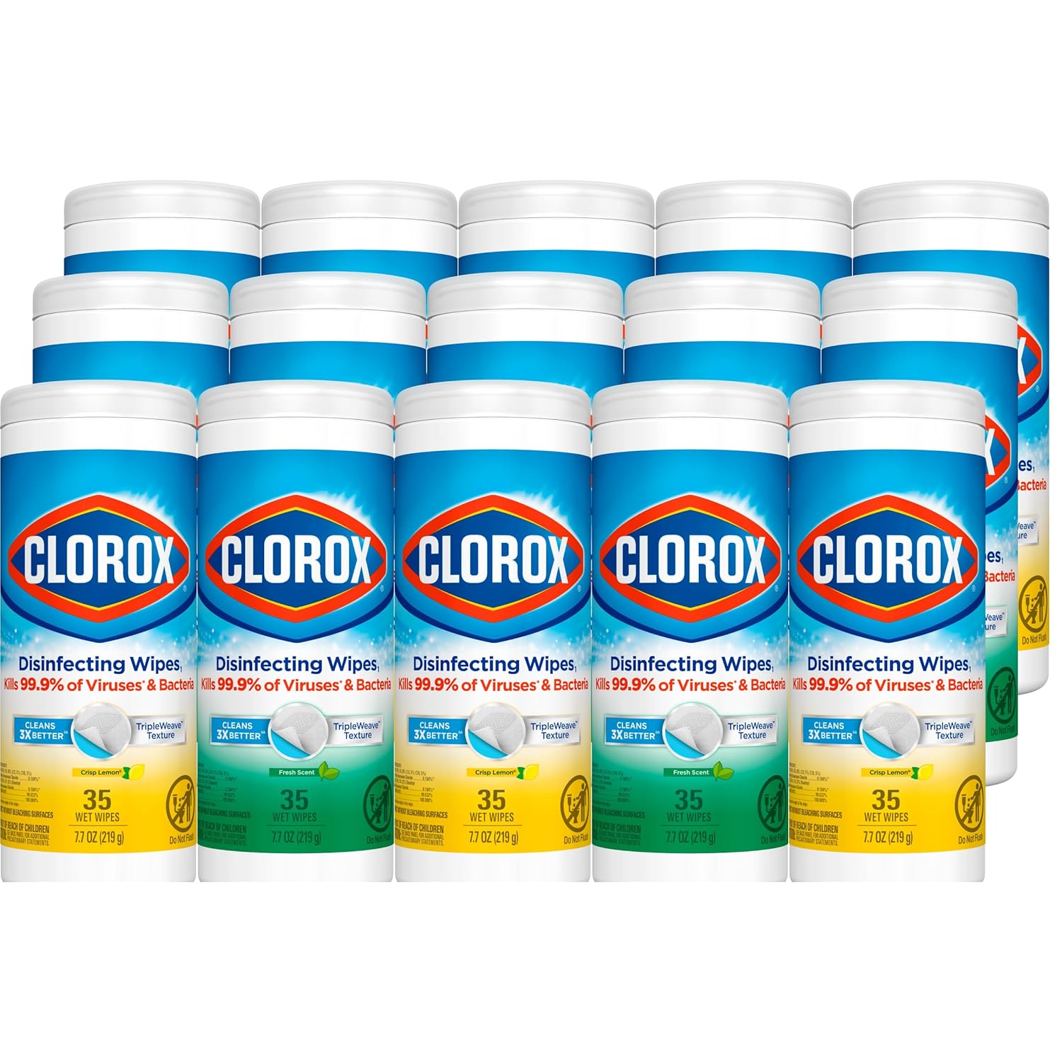 Clorox-30112-Disinfecting-Wipe,-Fresh/Lemon-Fresh-Scent-(525-Count)-------------1392