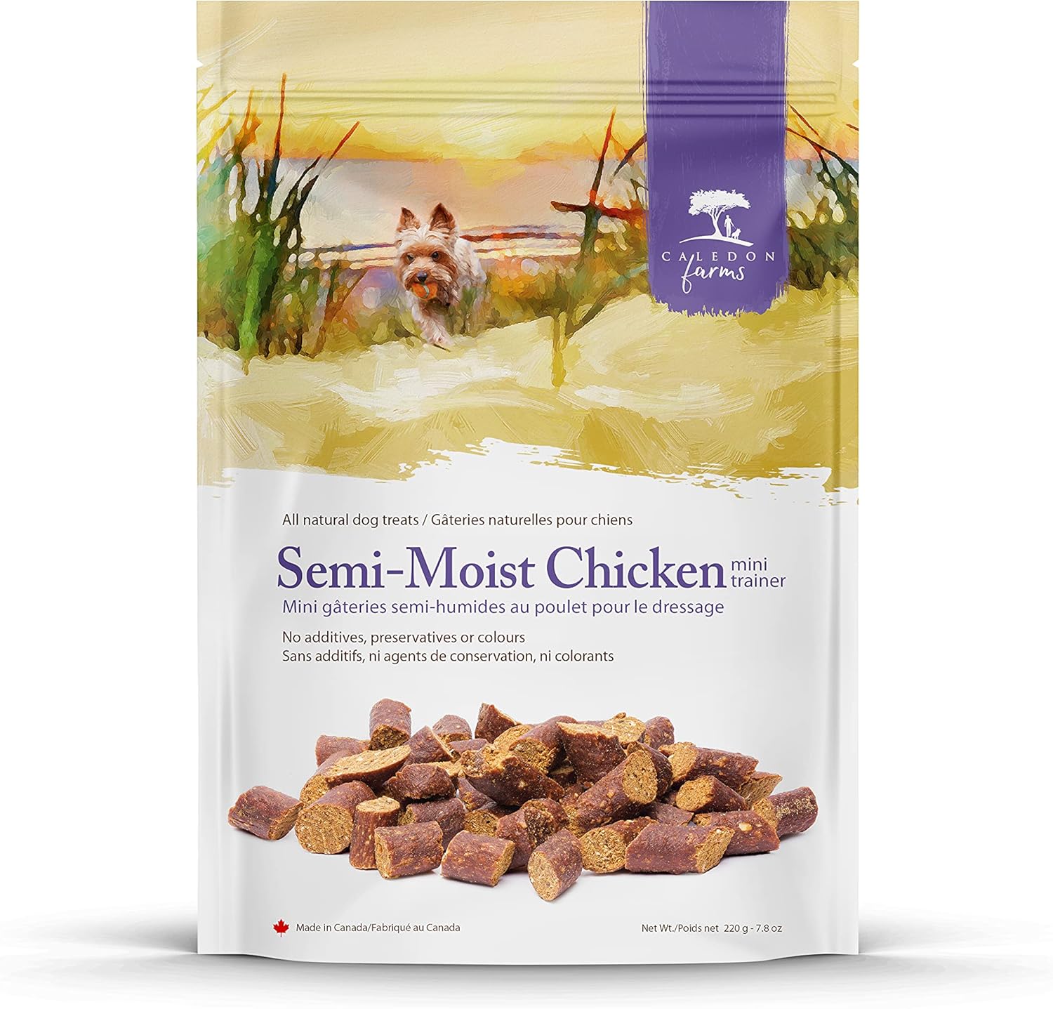 Caledon-Farms-Mini-Trainers--Semi-Moist-Chicken-Treat-Dog-Treats:220G/7.8OZ-------435
