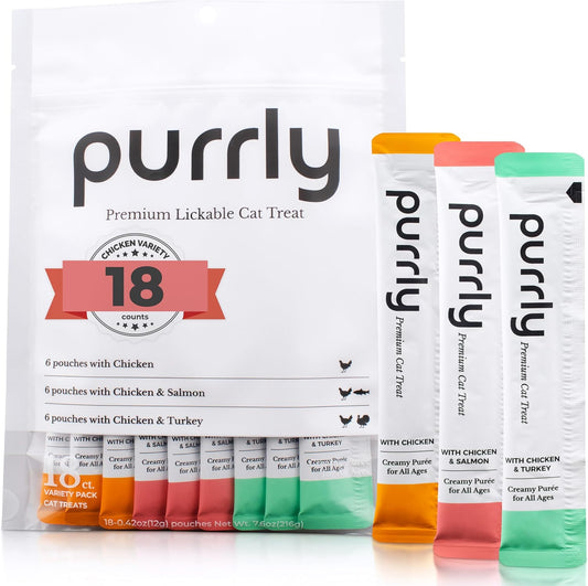 Purrly-Lickable-Wet-Cat-Treats-Healthy-Grain-Free-Chicken-Variety-Pack-(18-Count)-Squeezable-Creamy-614