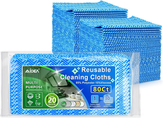 AIDEA-Cleaning-Wipes,-Multi-Purpose-Towel-Reusable-Cleaning-Cloths-40Ct(1-Pack),-4465