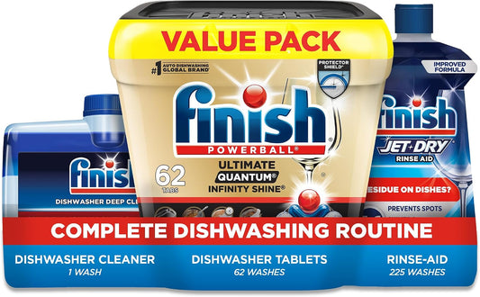 Finish-Ultimate-Quantum-Deep-Clean-Bundle---Ultimate-Dishwasher-Detergent-Pods-(62ct),-69