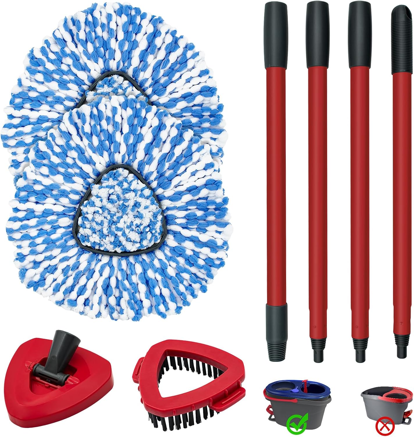 Spin-Mop-Handle,Mop-Heads-Replacements,Scrubber-Mop-Head-and-Mop-Base-3814