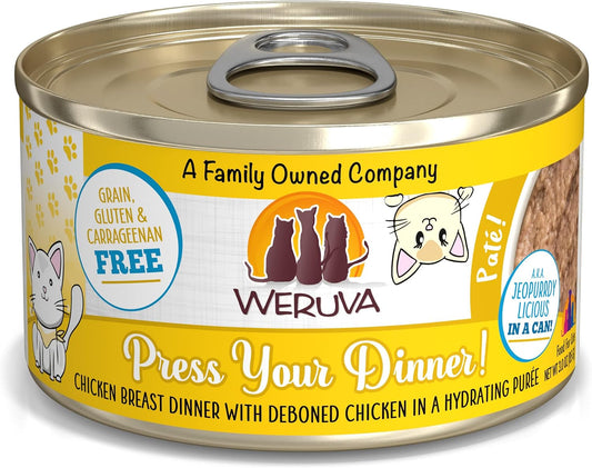 Weruva-Classic-Cat-Paté,-Press-Your-Dinner-with-Chicken,-3oz-Can-(Pack-of-1208