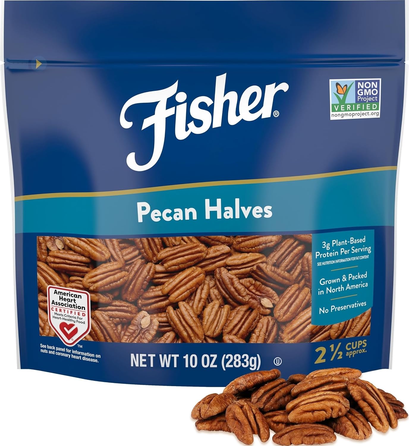 Fisher-Unsalted-Raw-Pecan-Halves,-10-oz,-Non-GMO-Vegan-Keto-Baking--Nuts-|-Whole-Halves,-554
