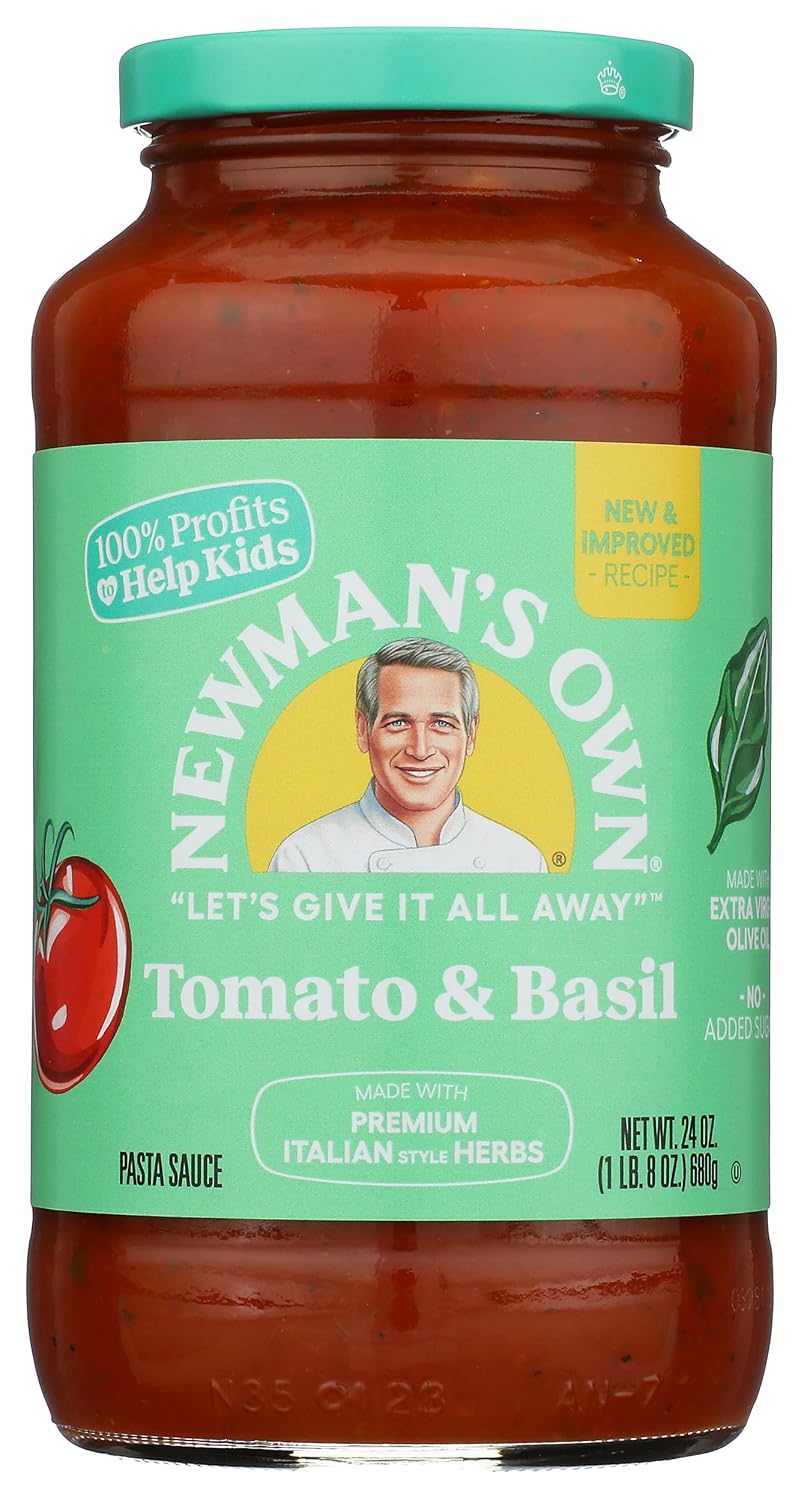 Newman's-Own,-Tomato-&-Basil-Pasta-Sauce,-24-oz,-1.5-Pound-(Pack-452
