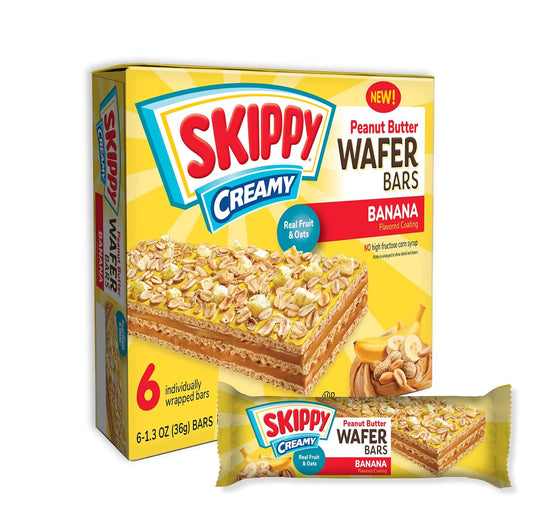 SKIPPY-Creamy-Peanut-Butter-Wafer-Bars,-Banana-Flavor-with-Real-Fruit--&-Oats,-6-Wrapped-1269