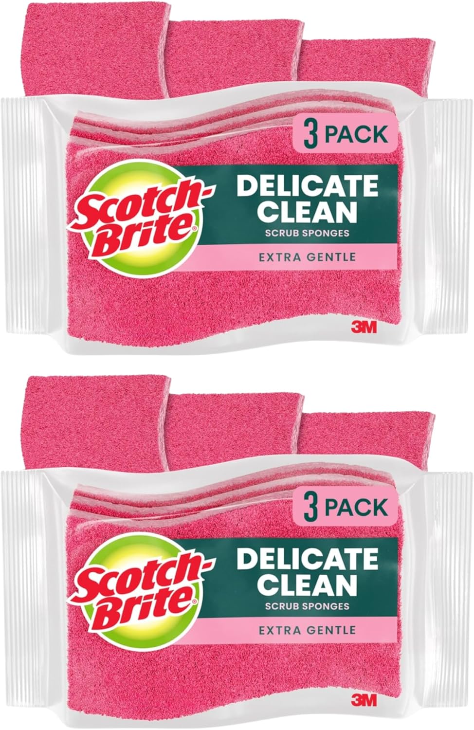 Scotch-Brite-Delicate-Care-Scrub-Sponges,-6-Count-(2-Packs-of-1337