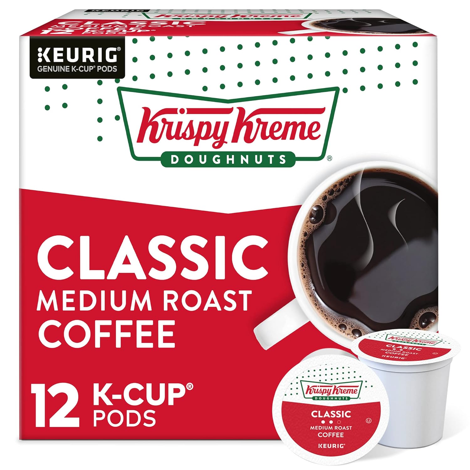 Krispy-Kreme-Classic-Keurig-Single-Serve-K-Cup-Pods,-Medium-Roast-Coffee,-12-Count---1173