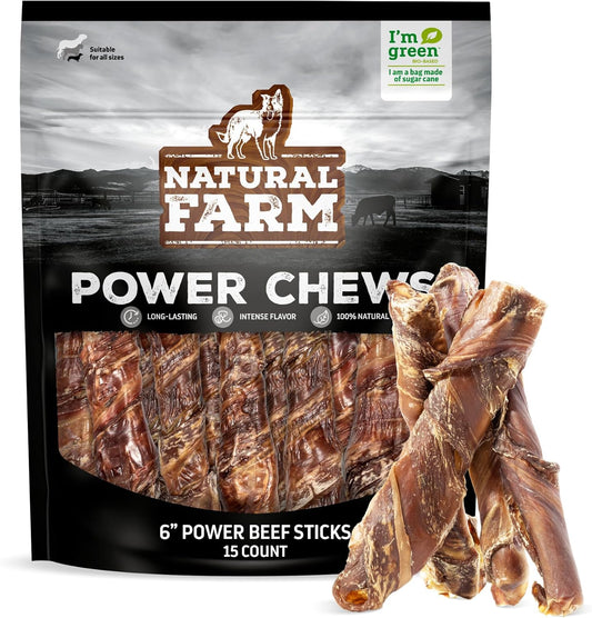 Natural-Farm-Power-Beef-Sticks-Dog-Chews-(6”,-15-Pack),-2-in-1-Power-Premium-1721