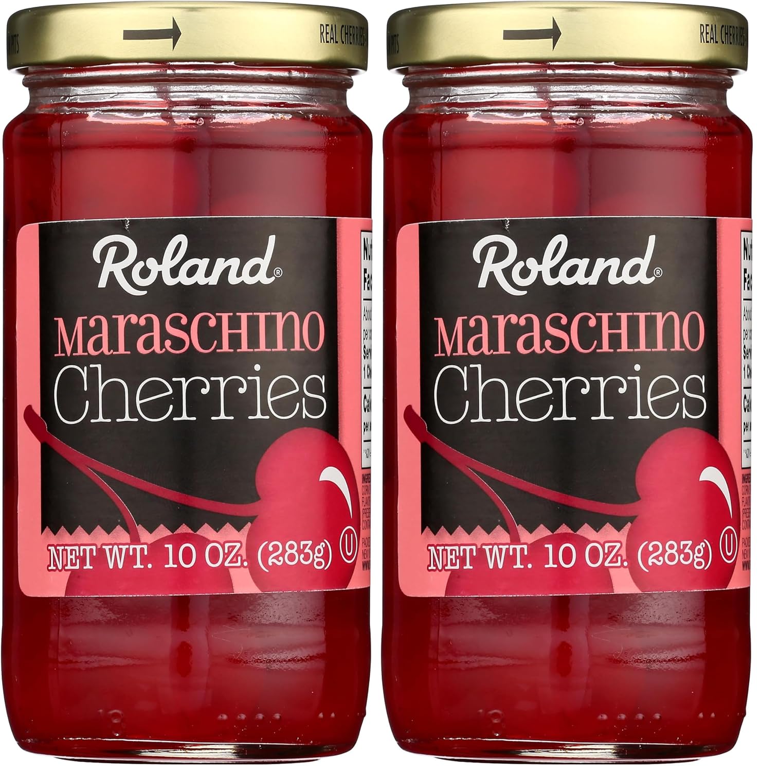 Roland-Premium-Maraschino-Cherries-With-Stems,-10-Ounce-Jar,-Pack-of-2---20