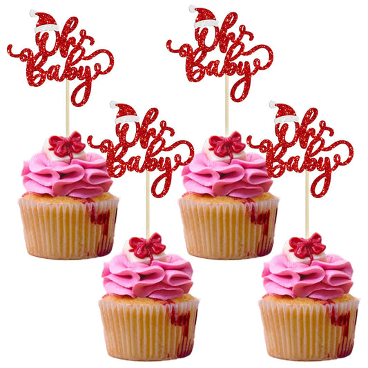 Gyufise-24Pcs-Christmas-Oh-Baby-Cupcake-Toppers-4143