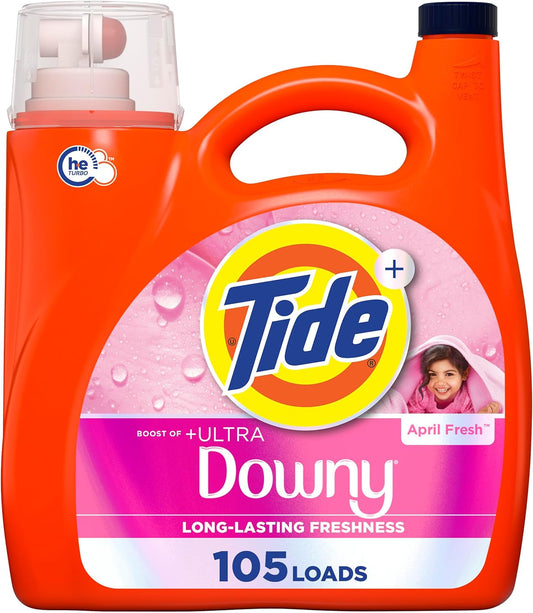 Tide-Plus-Boost-of-Ultra-Downy-Liquid-Laundry-Detergent,-April-Fresh-Scent,-1694