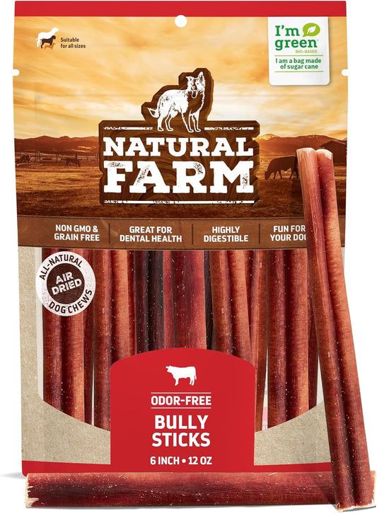 Bully-Sticks,-Odor-Free,-(6-Inch,-12-Ounces),-Packaged-4066