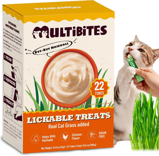 22-Tubes-Lickable-Cat-Treats---Creamy-Squeezable-Cat-Grass-Treats-with-Taurine-for-255
