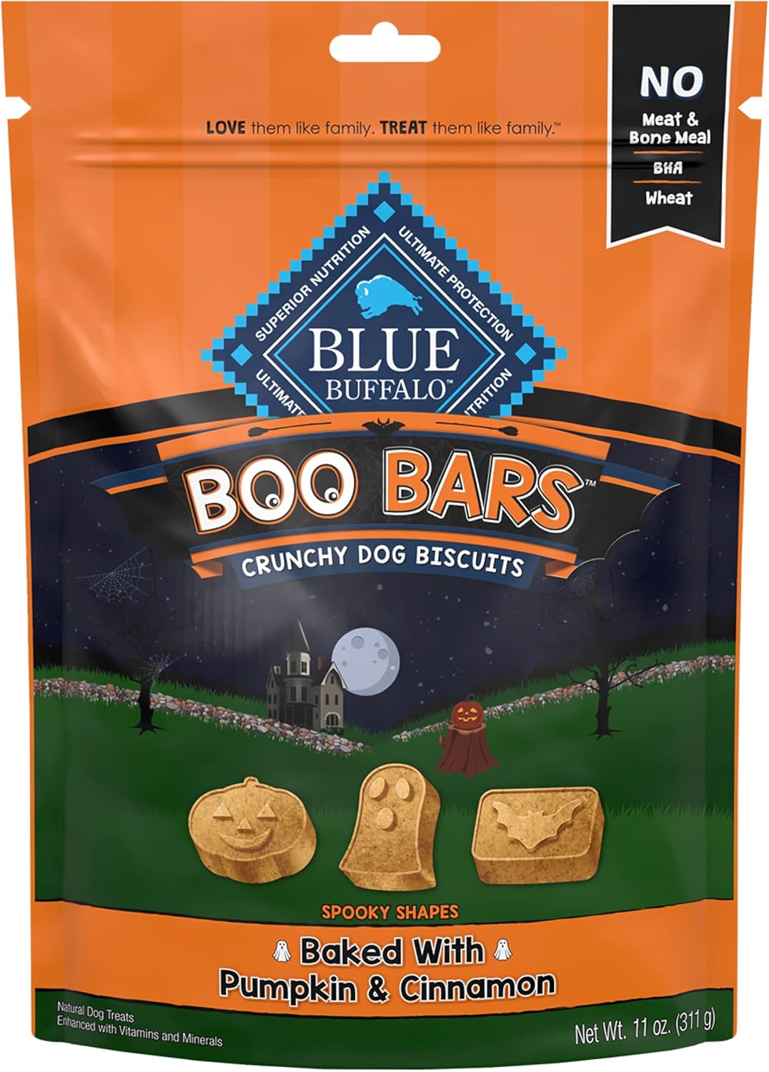 Boo-Bars-Crunchy-Dog-Biscuits,-Natural-Halloween-Shaped-Treats,-3015