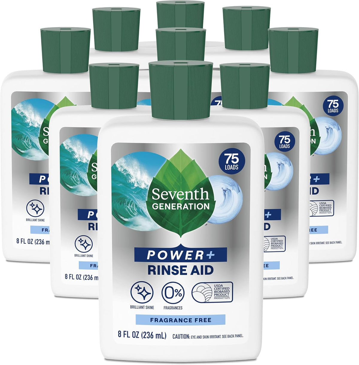 Seventh-Generation-Power+-Dishwasher-Rinse-Aid,-Fragrance-Free,-8-fl-oz,-(Pack-246