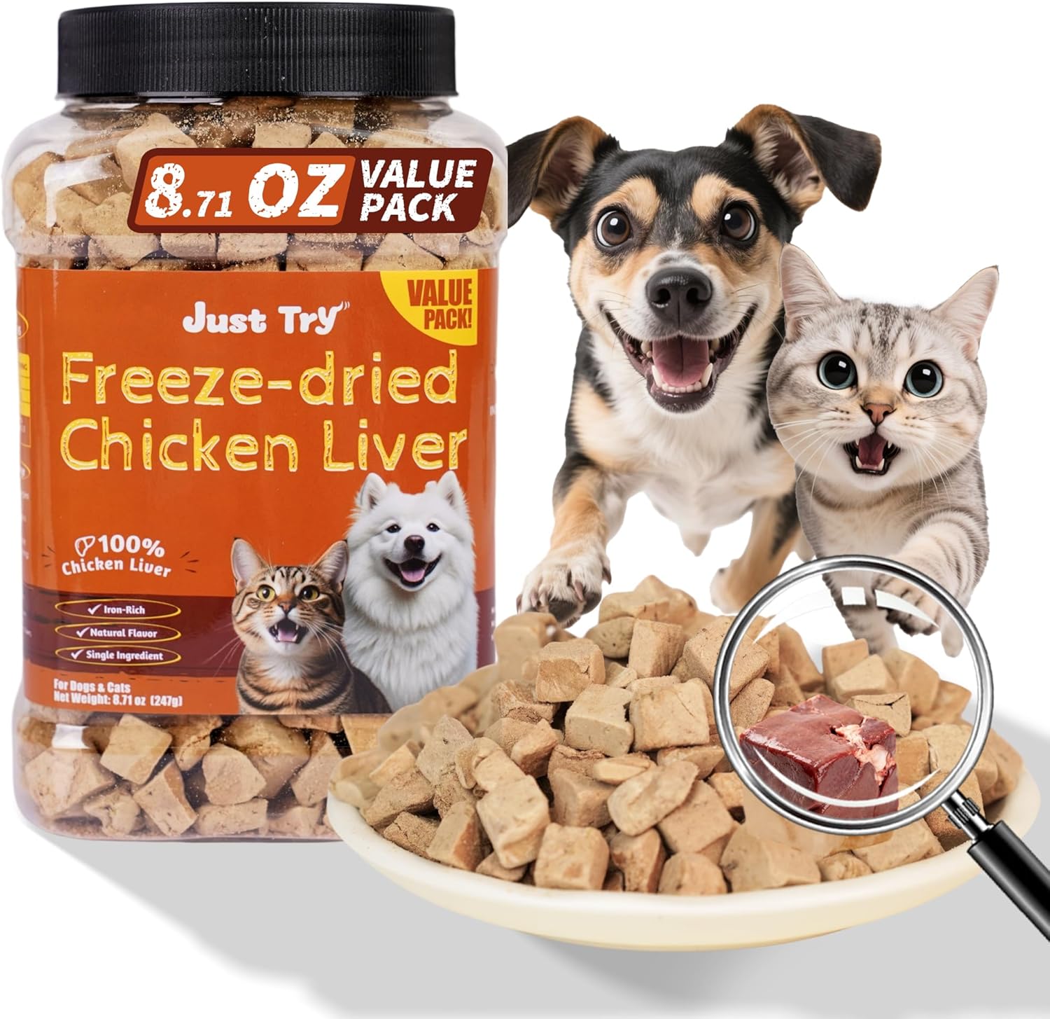 Just-Try-8.71-oz-Freeze-Dried-Chicken-Liver-Treats-for-Dogs---Natural,-Protein-Packed-1049