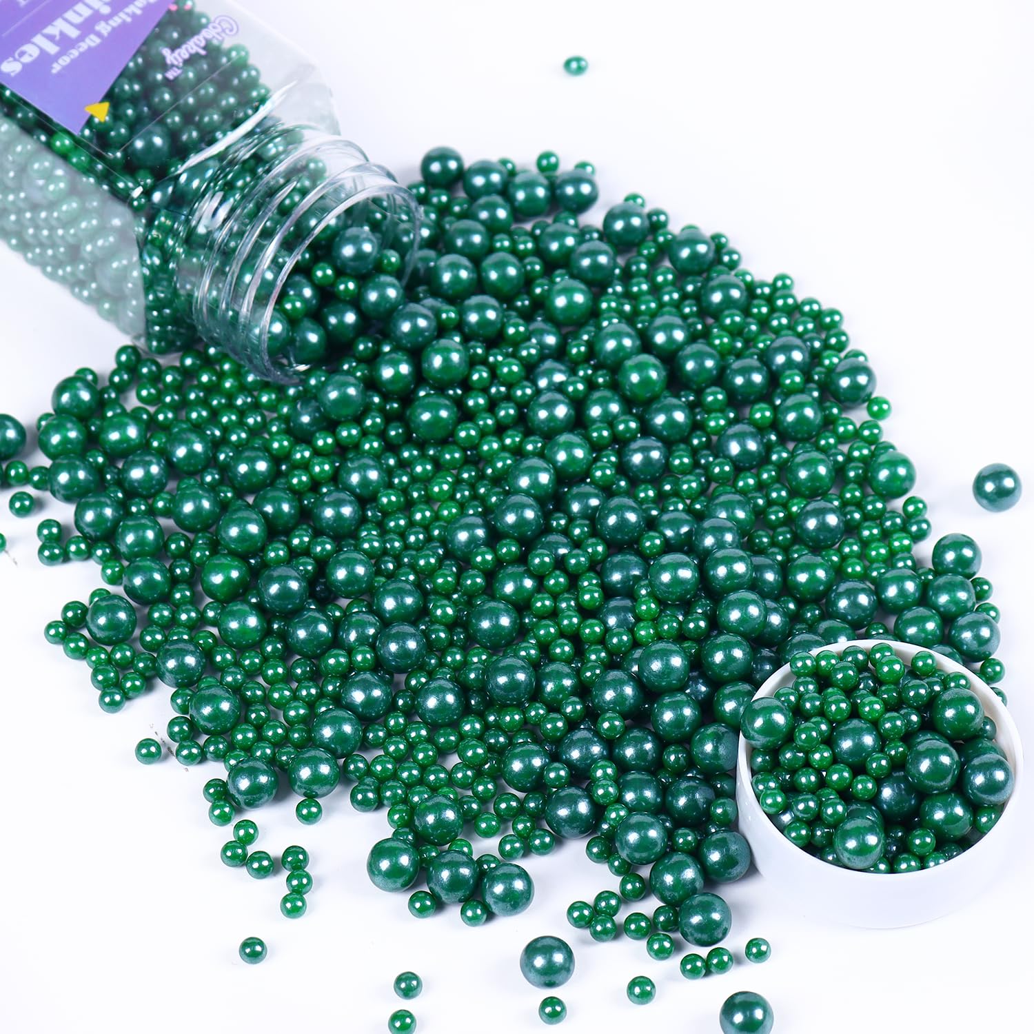Dark-Green-Sprinkles-for-Cake-Decorations-3.52-ounce-Edible-Pearl-Sugar-Sprinkles-Cupcake-Wedding-666