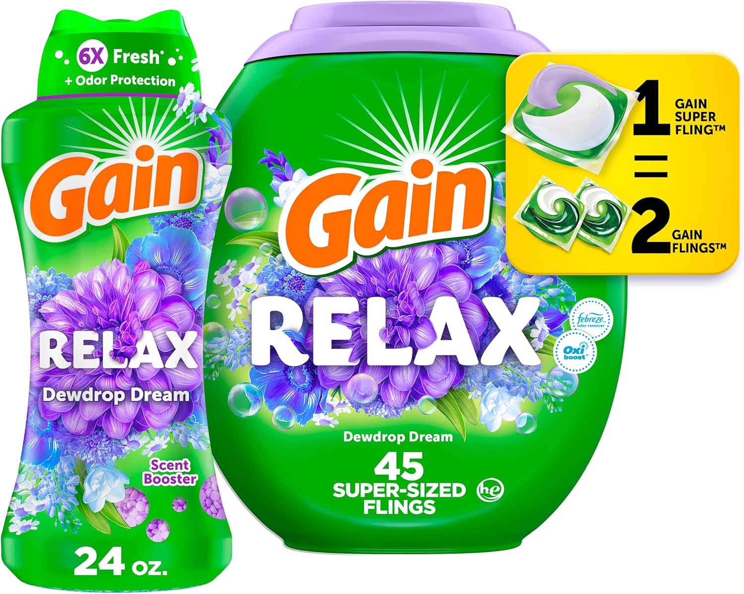 Gain-Laundry-Bundle:-Super-Sized-Flings,-3-in-1-Detergent-Pacs-with-2553