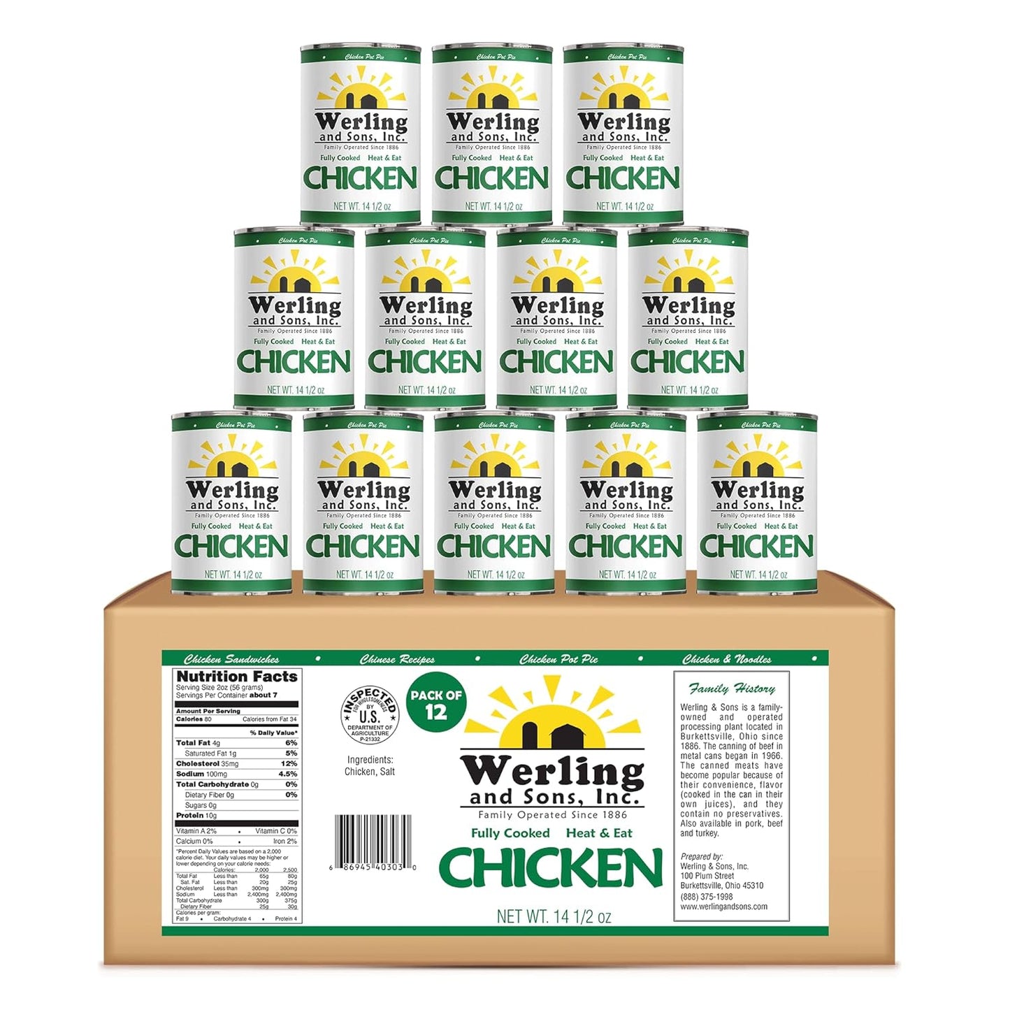 Werling-&-Sons---Pollo-enlatado-de-14.5-onzas,-totalmente-cocido,-listo-comer,-452