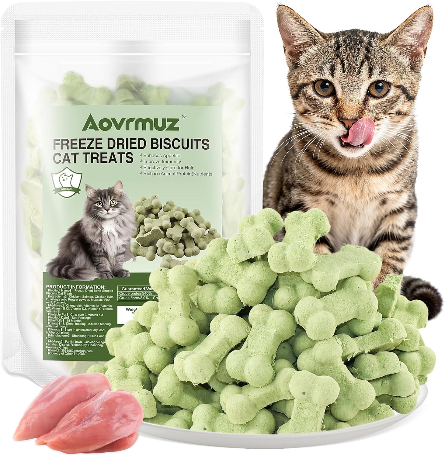 Aovrmuz-Freeze-Dried-Cat-Dog-Treats-Chicken-Liver-Salmon-7.05-oz-Healthy-Snacks--285