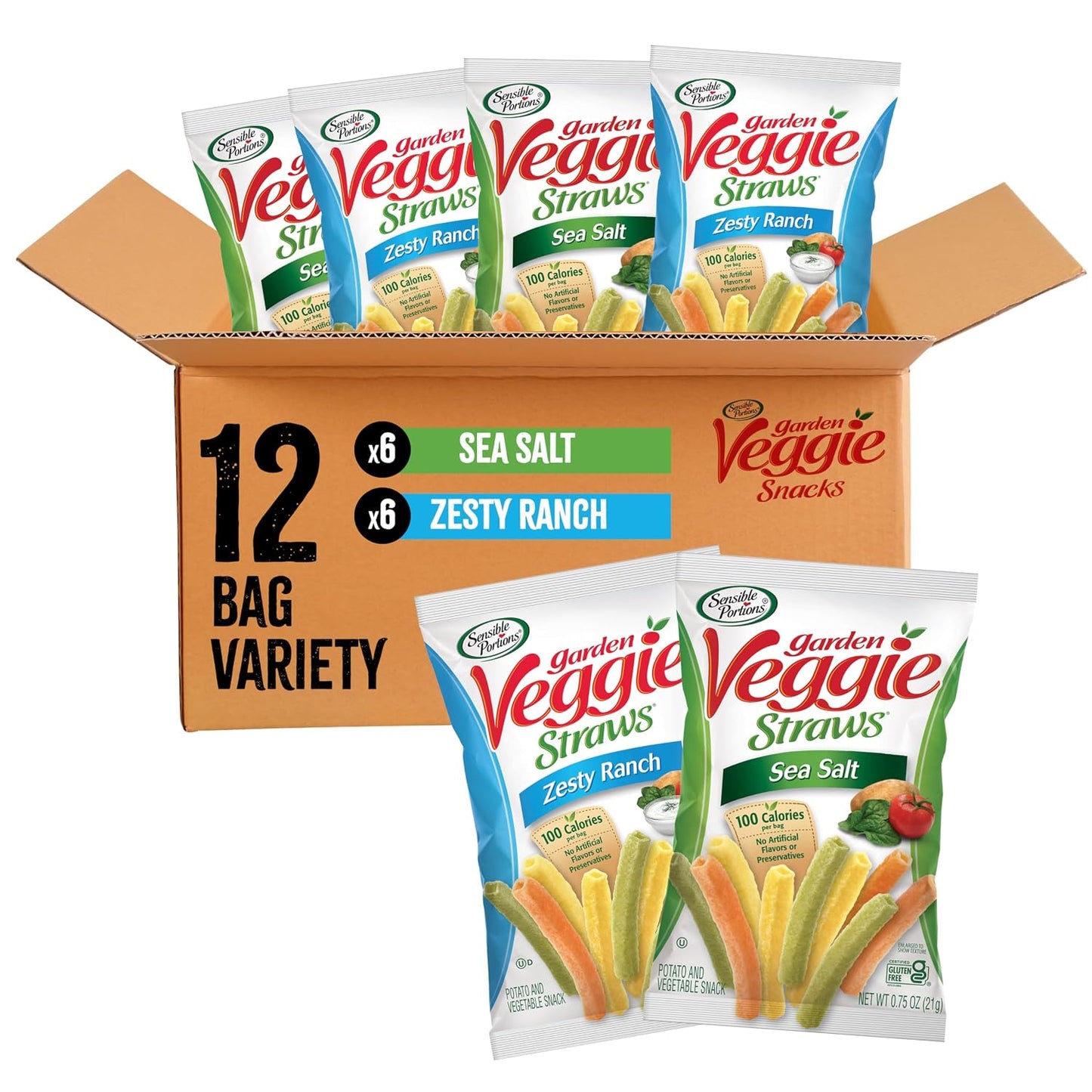 Sensible-Portions-Veggie-Straws-Multi-Pack,-Sea-Salt-&-Zesty-Ranch,-Kid--Snacks,-Veggie-Snacks,-oz-1643