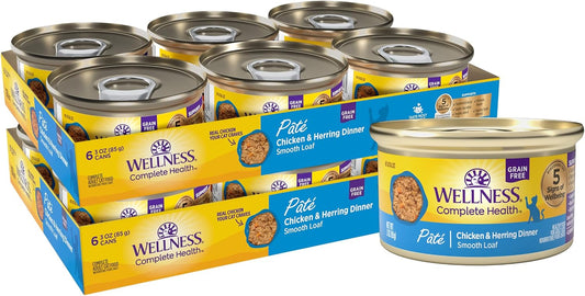 Wellness-Complete-Health-Pate-Adult-Canned-Wet-Cat-Food,-Natural,-Protein-Rich,-Grain-490