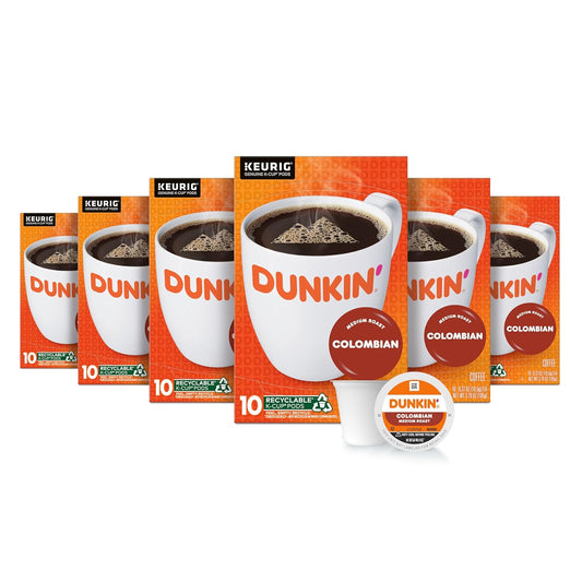 Dunkin’-Colombian-Medium-Roast-Coffee,-Keurig-K-Cup-Pods,-10-Count-Boxes-(Pack-of-2918