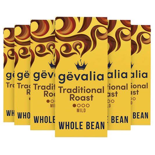 Gevalia-Traditional-Mild-Roast-Whole-Bean-Coffee-(6-ct-Pack,-12-oz-Bags)-1015