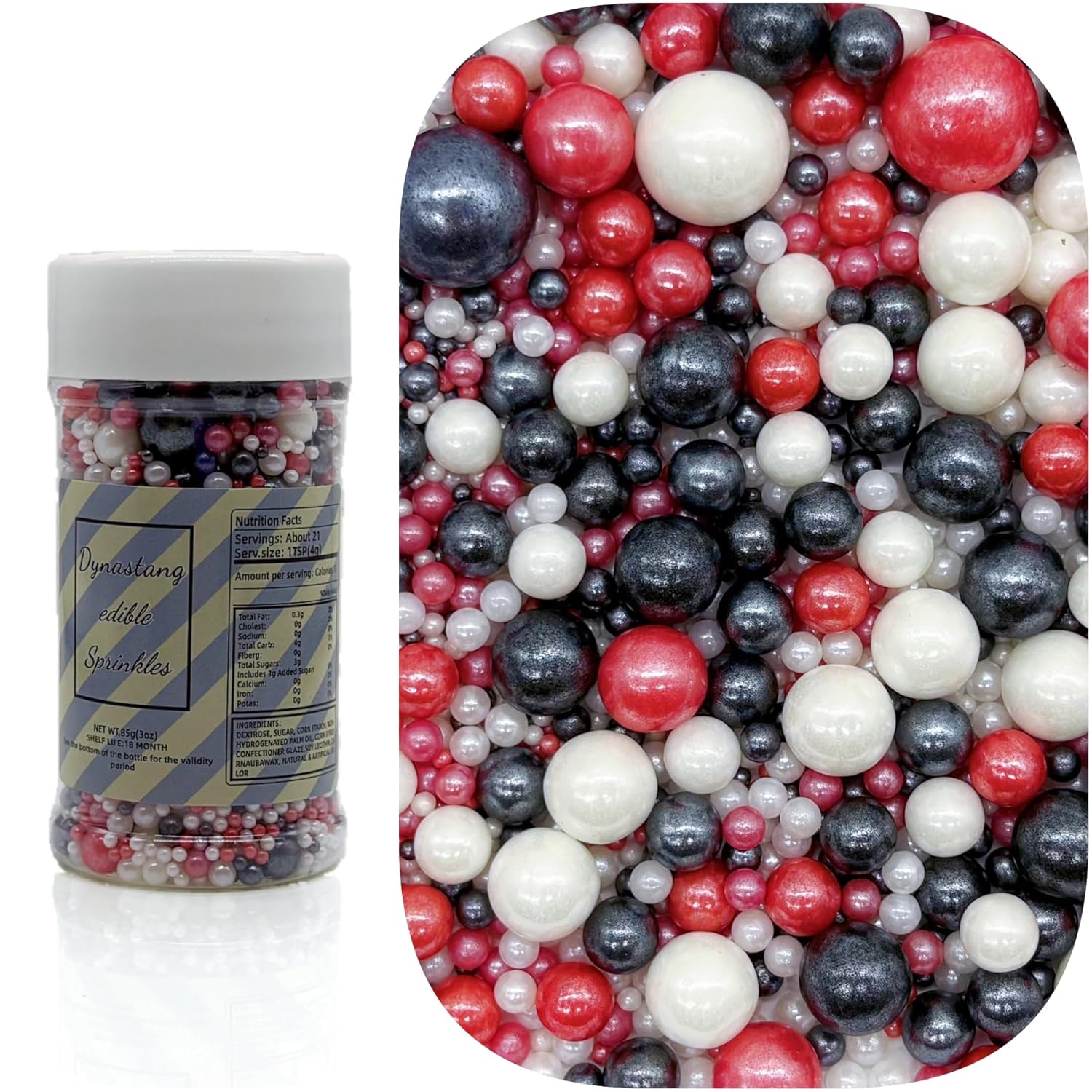 Dynastang-Mixed-Size-Red-&-Black-&-White-Pearls-Sprinkles-Edible-Pearls-Decorating-Cake-35