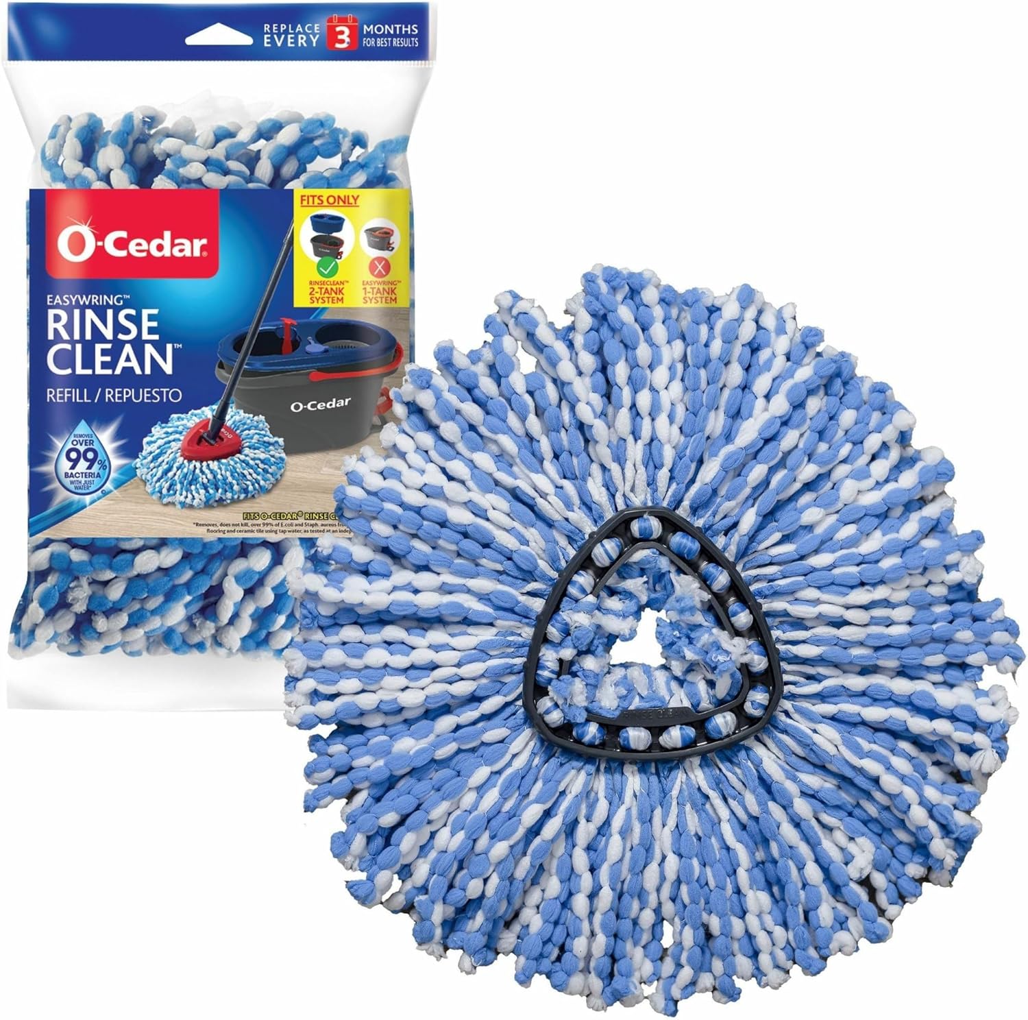 O-Cedar-EasyWring-RinseClean-Spin-Mop-Microfiber-Refill,-1-Pack,-Blue-------------1447