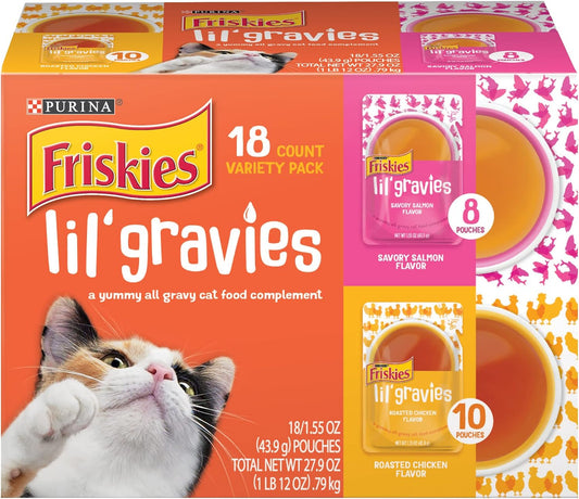 Purina-Friskies-Lil'-Gravies-Variety-Pack-With-Chicken,-Salmon,-Turkey-&-Roast-Beef-Flavors-29