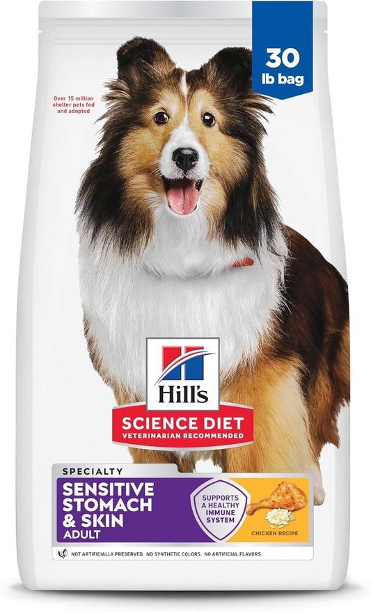 Hill's-Science-Diet-Adult-Sensitive-Stomach-&-Skin-Dry-Dog-Food,-Chicken,-30-2611