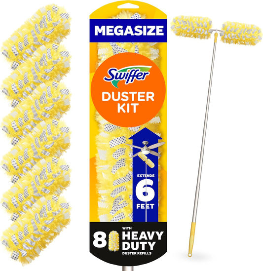 Swiffer-Duster-Kit-with-6-ft-Super-Extendable-Handle,-Heavy-Duty-Starter-Kit-with-8-1801