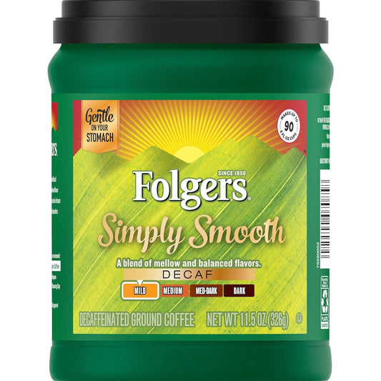 Folgers-Simply-Smooth-Decaf-Ground-Coffee,-Mild-Roast,-11.5-Ounce-(Packaging-May-Vary)-1372