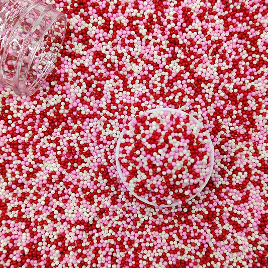 EPHVODI-Red-Pink-and-White-Valentine-Sprinkles-Nonpareils-Sprinkles-Edible-Mini-Pearl-for-Decorations,-1424