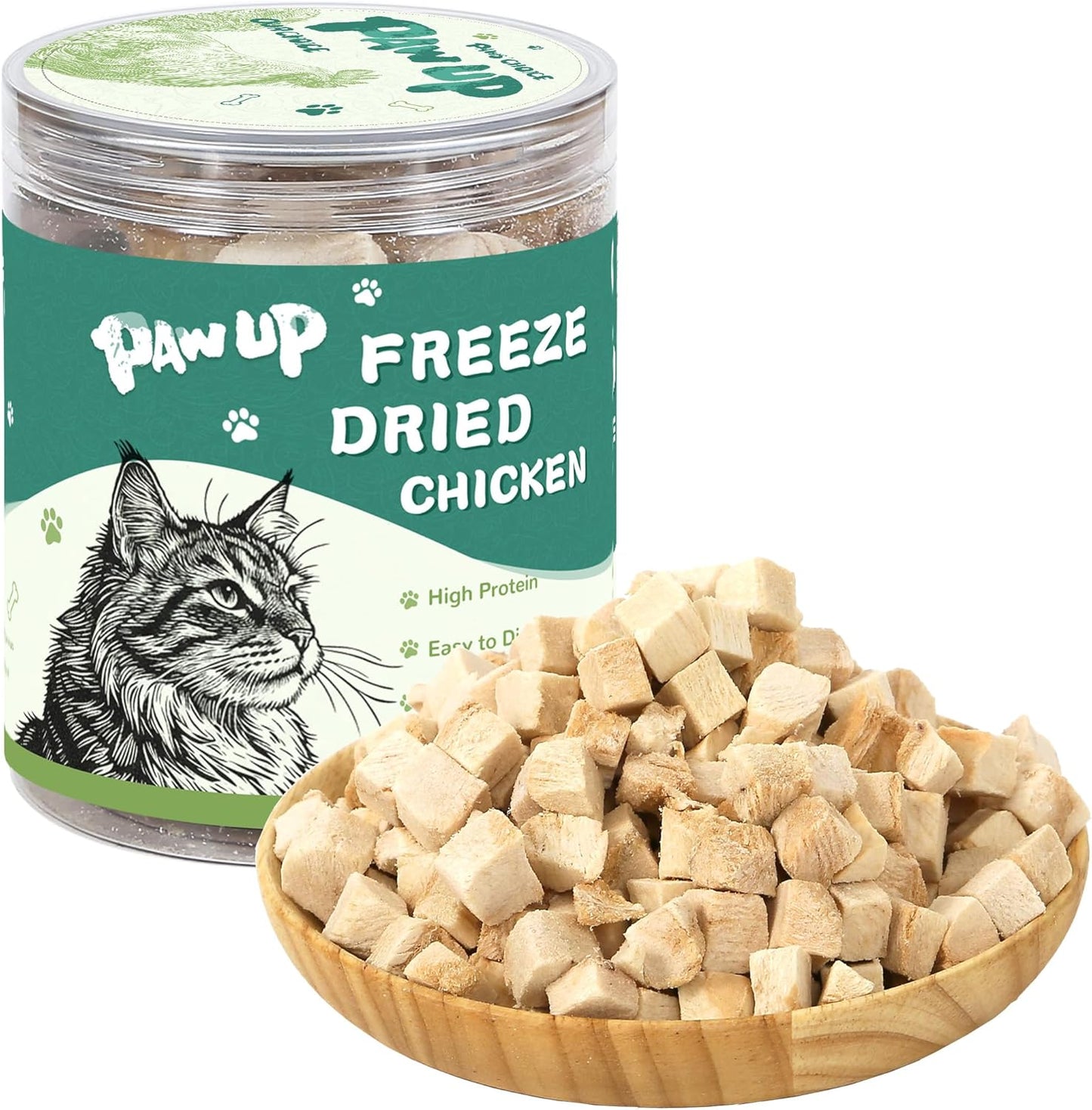 PAWUP-Freeze-Dried-Chicken-for-Dogs-Cats,-High-Protein-Raw-Dog-Topper,-Fresh-Treats,1578